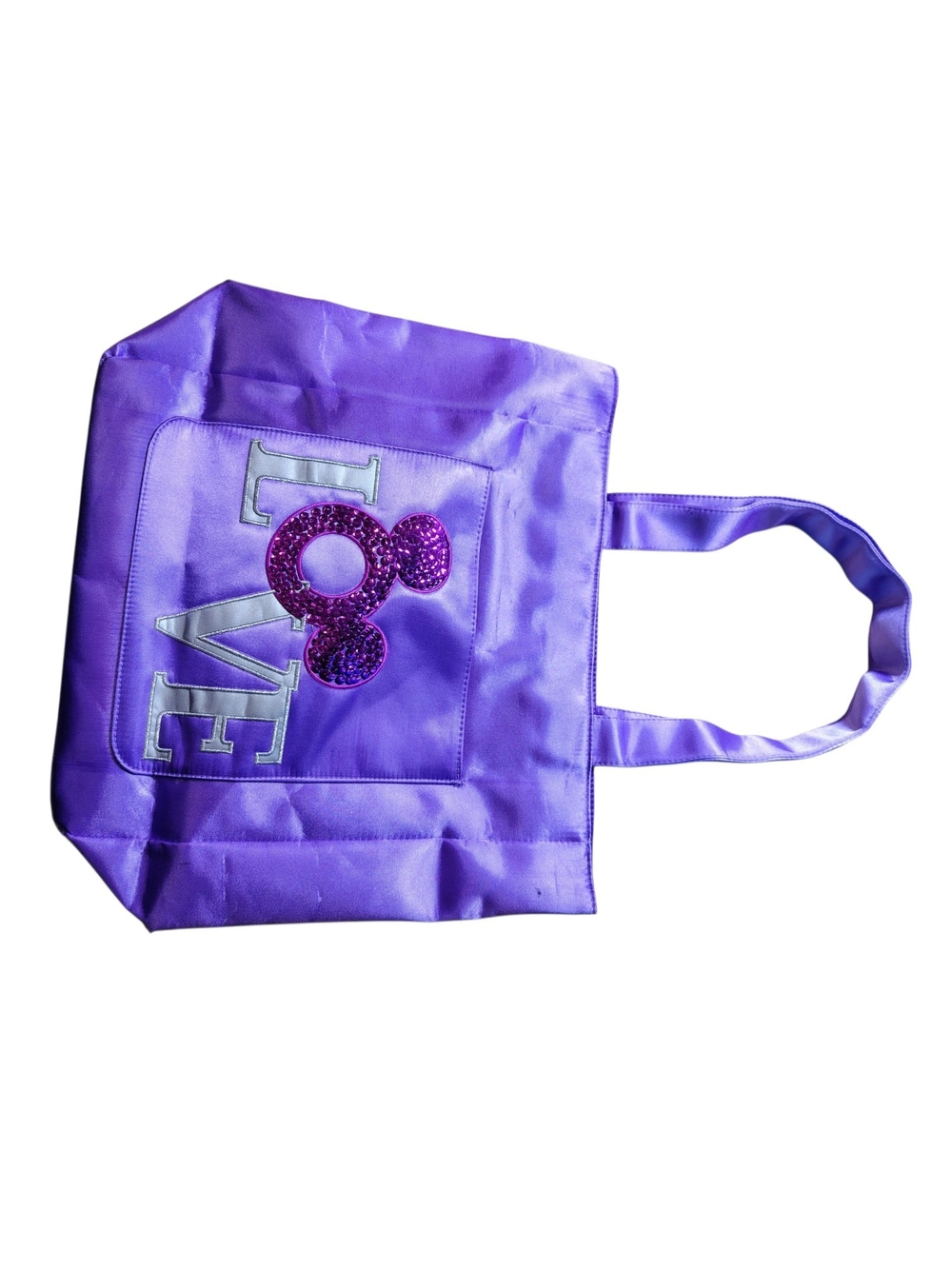 Disney Purple Sequin 'LOVE' Tote Bag